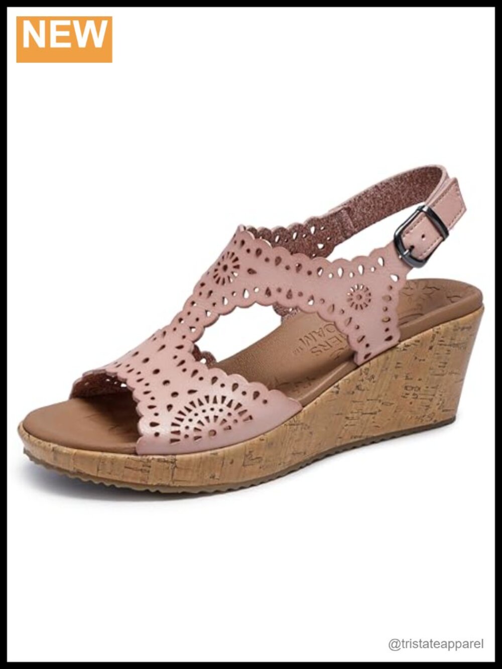Wedge Sandals Mesh Vegan Adjustable Strap Walking